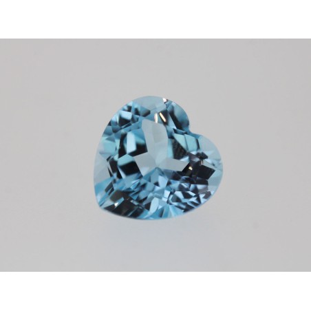 Topaze bleue coeur 12x12mm