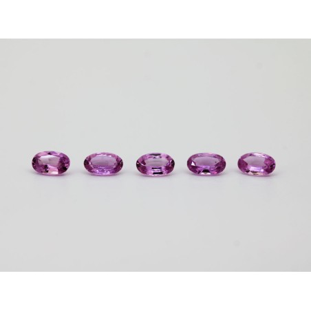 Saphir rose ovale 6x4mm 0.45ct