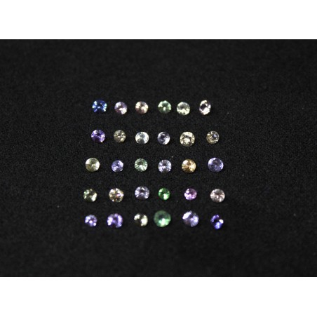 Lot de 10  Saphirs Multicolors ronds 1.8mm