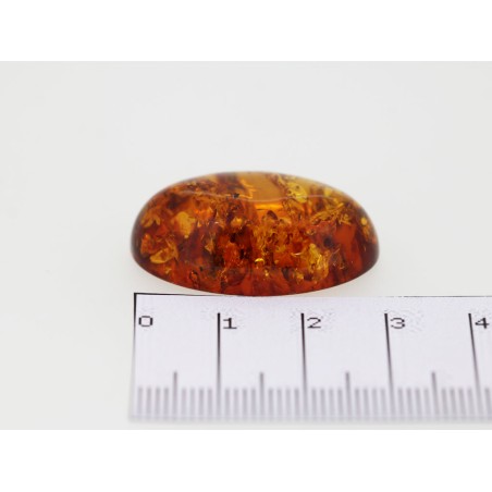 Ambre 30x20mm cabochon ovale 17.25cts