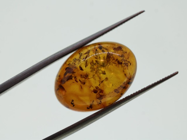 Ambre cabochon ovale...