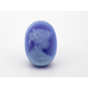 Camée agate bleue ovale 14x10mm 4cts
