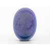 Camée agate bleue ovale 25x18mm 13.24cts