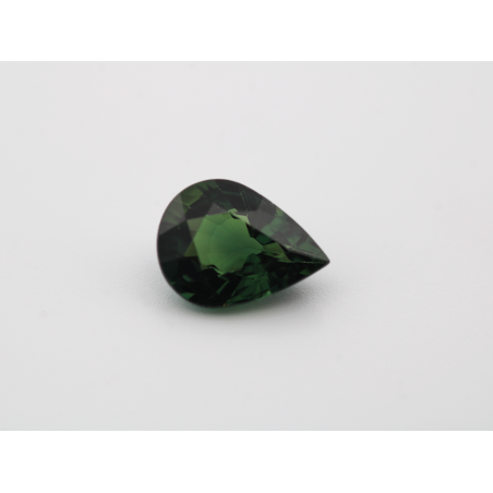 Saphir vert poire 8x6mm 1.23cts