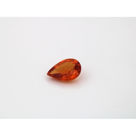 Saphir poire orange 7x5mm 0.75cts