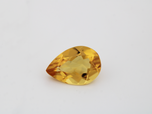 Citrine fine poire 10x7mm...