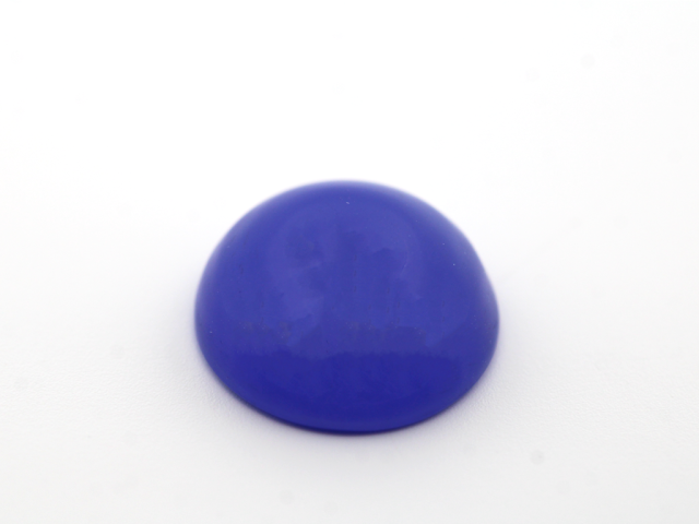 Agate bleue cabochon rond...