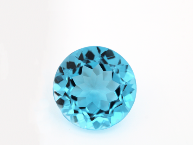 Topaze ronde swiss blue...