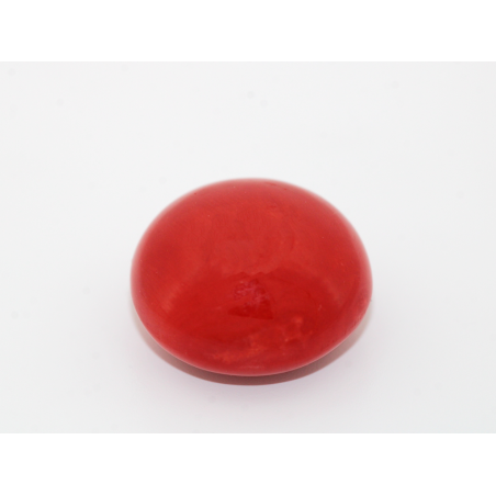 Corail cabochon rond 12.5mm 20.72cts