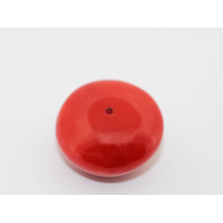 Corail cabochon rond 12.5mm 20.72cts