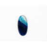 Agate rubanée ovale bleu 22x10.6mm 5.82cts