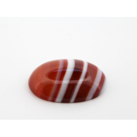 Agate rubanée cabochon ovale 16.3x12.2mm 6.26cts