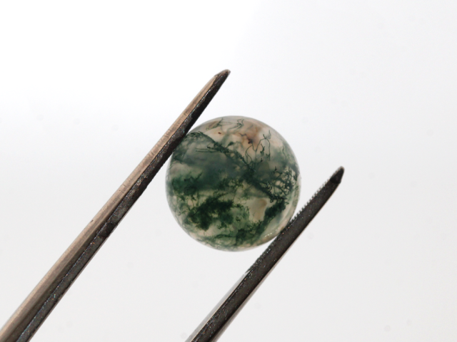 Agate mousse ronde cabochon...