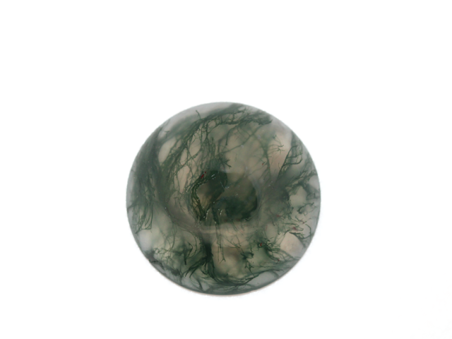 Agate mousse ronde cabochon...