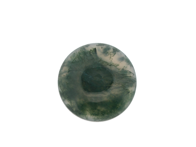 Agate mousse ronde cabochon...