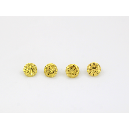 Diamants jaunes traités 2.3mm 0.05cts