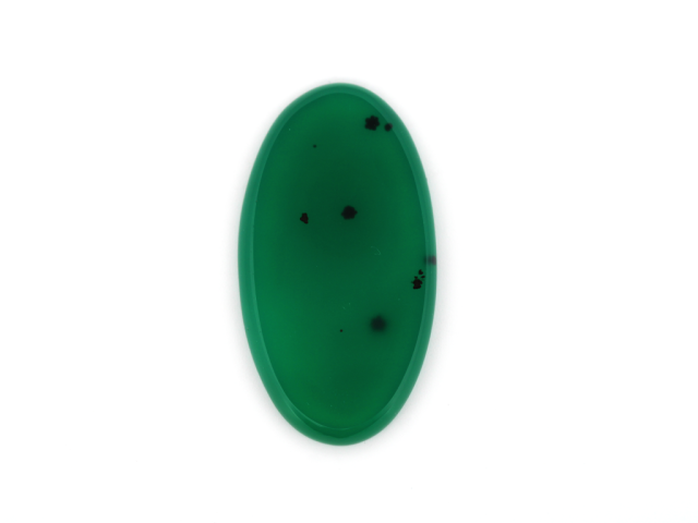 Agate verte ovale...
