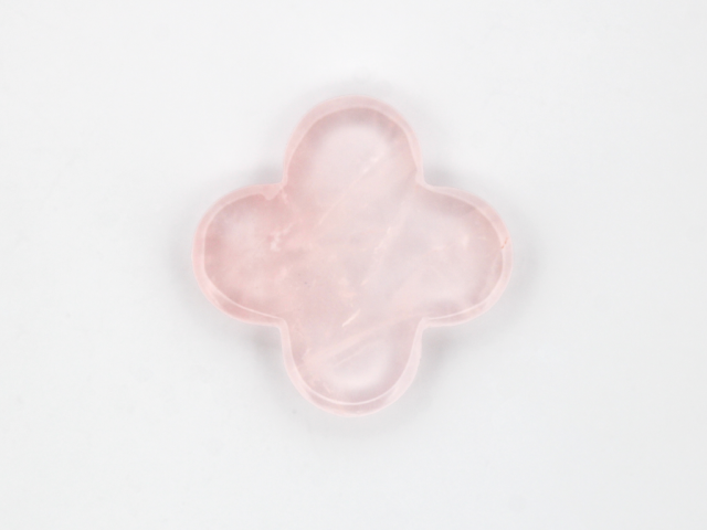 Quartz rose trèfle 14.2mm...