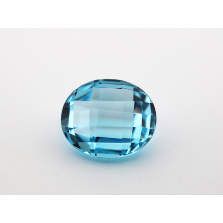 Topaze traitée ovale briolette 14x12mm 9.81cts
