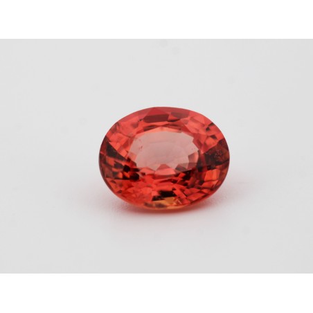 Saphir traité "Padparadscha" ovale 6x5mm 0.90ct