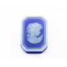 Camée agate bleue RPC 25x18mm 20.92ct