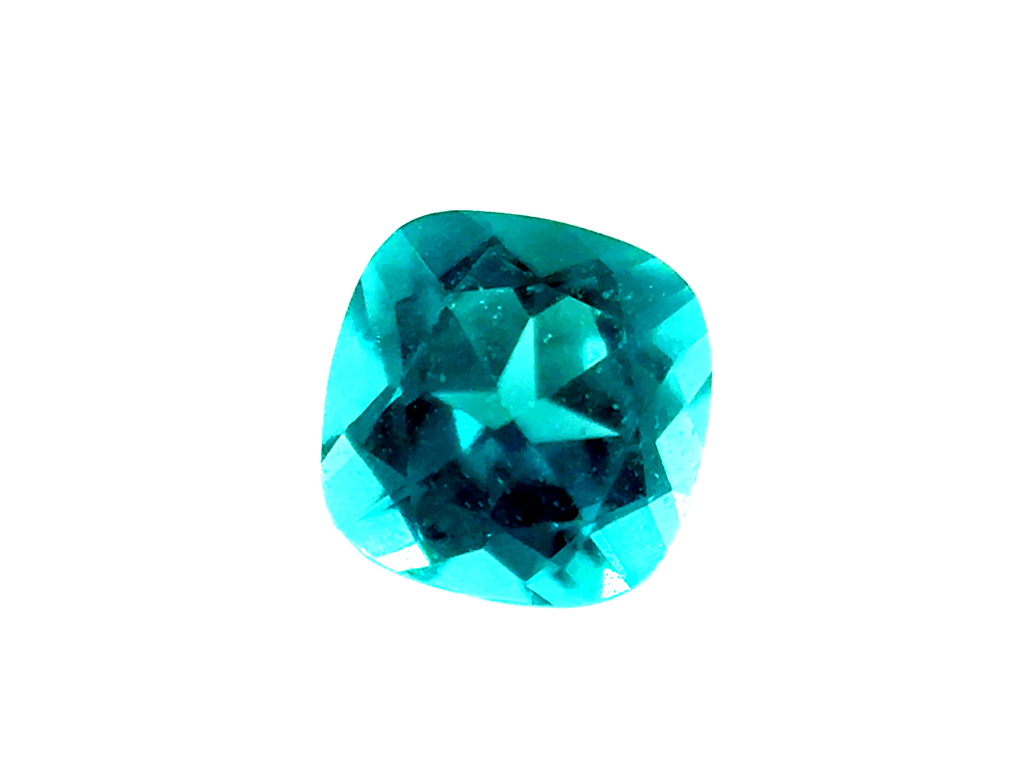 Tourmaline fine carré coussin 4.5x4.5mm 0.38ct