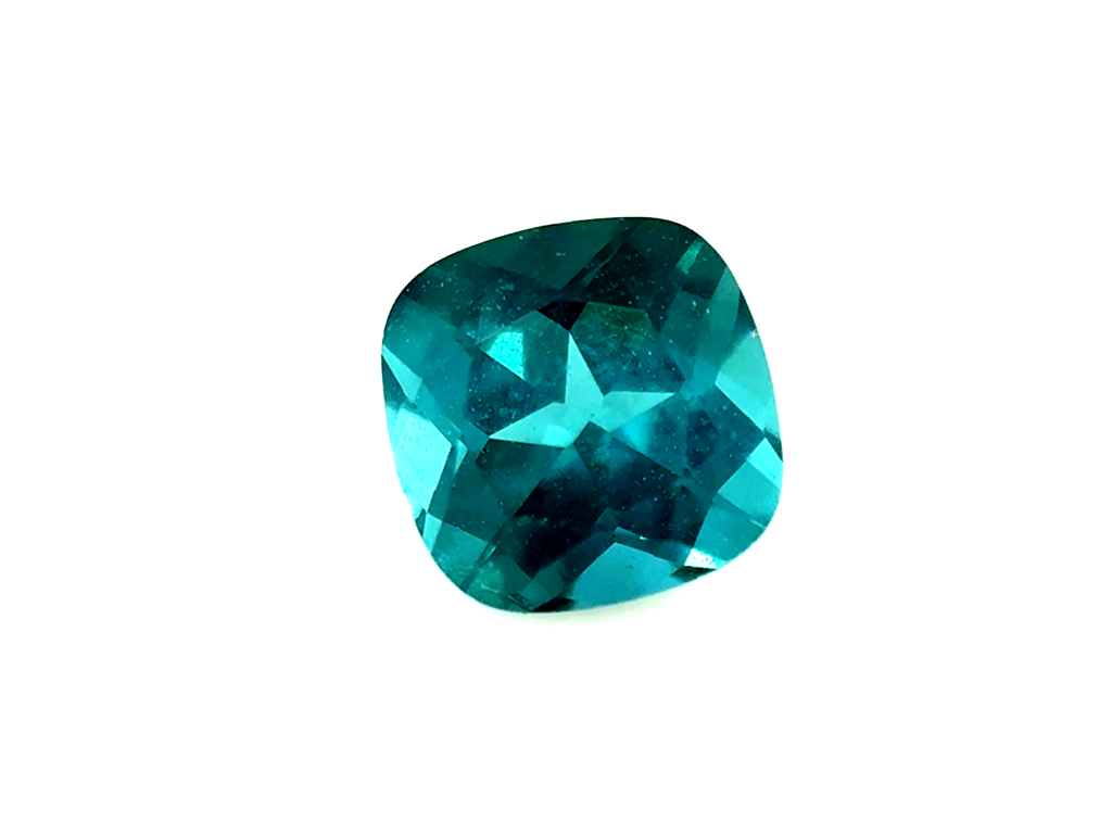 Tourmaline fine carré coussin 4.5x4.5mm 0.40ct