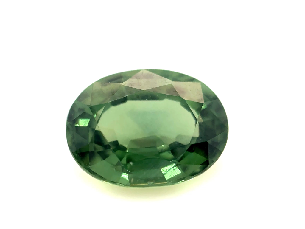 Saphir fin vert ovale 8x6mm 1.67ct