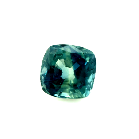 Saphir fin teal coussin 4.5x4.5mm 0.55ct