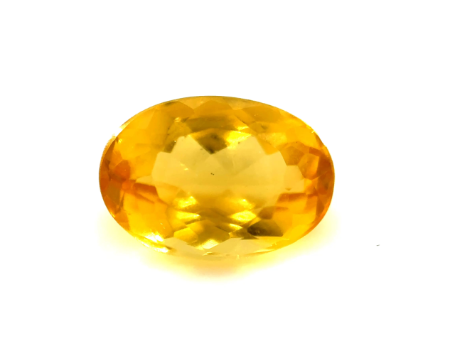 Béryl jaune ovale 9.8x6.9mm...