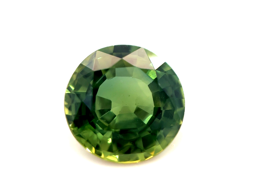 Saphir fin vert rond 7mm 1.59ct