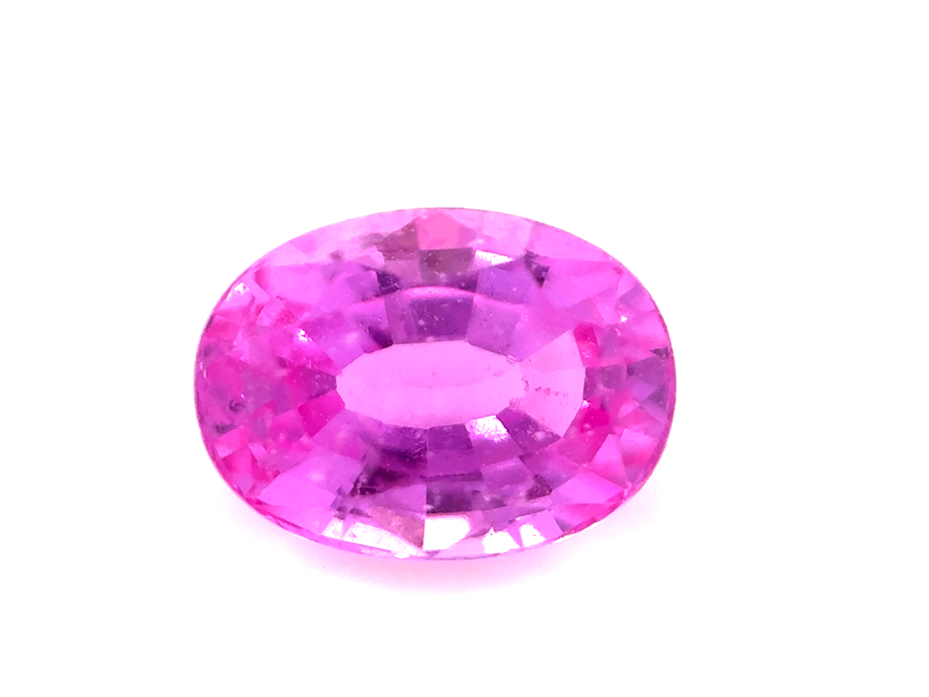 Saphir rose ovale 6.9x5mm 1.27ct