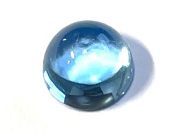 Topaze traitée swiss Blue Cabochon Ronde 6.6mm 1.86ct