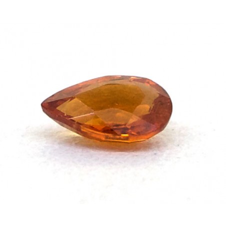 Saphir Orange Poire 6x4mm 0.51ct