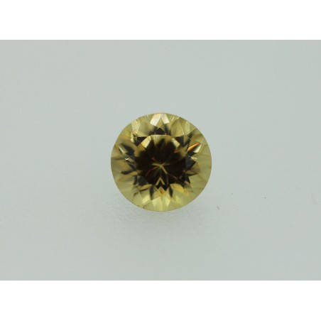 Zircon Jaune Rond 6.5mm 1.42ct