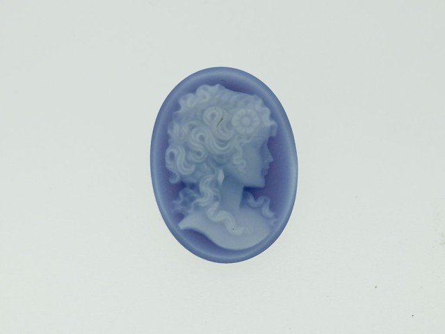 Camée agate bleue ovale...