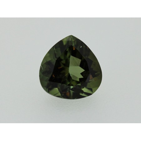 Tourmaline verte poire 8.1x7.9mm 1.92ct