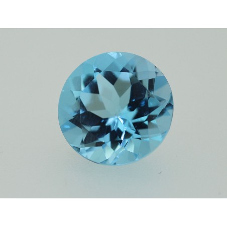 Topaze traitée swiss blue ronde 13mm 9.04cts