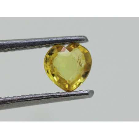 Saphir jaune coeur 5.1x5mm 0.53ct